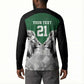 Custom Rugby Africa Kenya Button Sweatshirt Green Kenyan 22-23 Motif