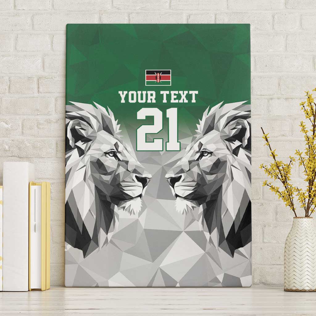 Custom Rugby Africa Kenya Canvas Wall Art Green Kenyan 22-23 Motif - African Pride