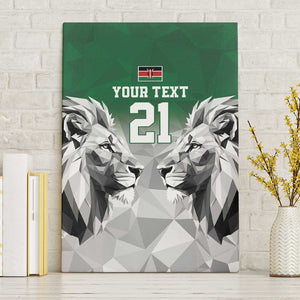 Custom Rugby Africa Kenya Canvas Wall Art Green Kenyan 22-23 Motif - African Pride