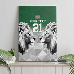 Custom Rugby Africa Kenya Canvas Wall Art Green Kenyan 22-23 Motif - African Pride