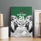 Custom Rugby Africa Kenya Canvas Wall Art Green Kenyan 22-23 Motif - African Pride
