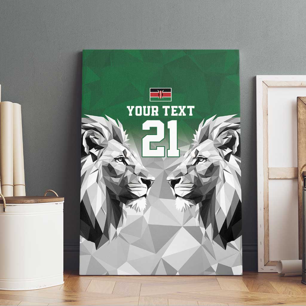 Custom Rugby Africa Kenya Canvas Wall Art Green Kenyan 22-23 Motif - African Pride