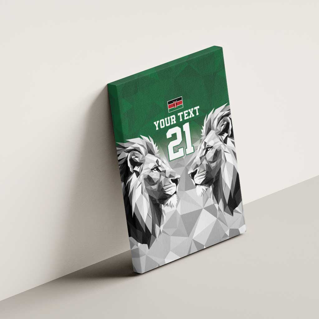 Custom Rugby Africa Kenya Canvas Wall Art Green Kenyan 22-23 Motif - African Pride