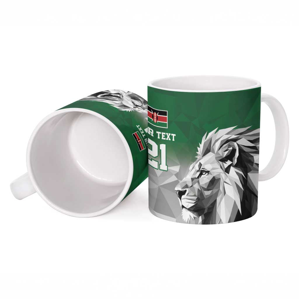 Custom Rugby Africa Kenya Ceramic Mug Green Kenyan 22-23 Motif