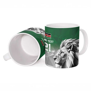 Custom Rugby Africa Kenya Ceramic Mug Green Kenyan 22-23 Motif