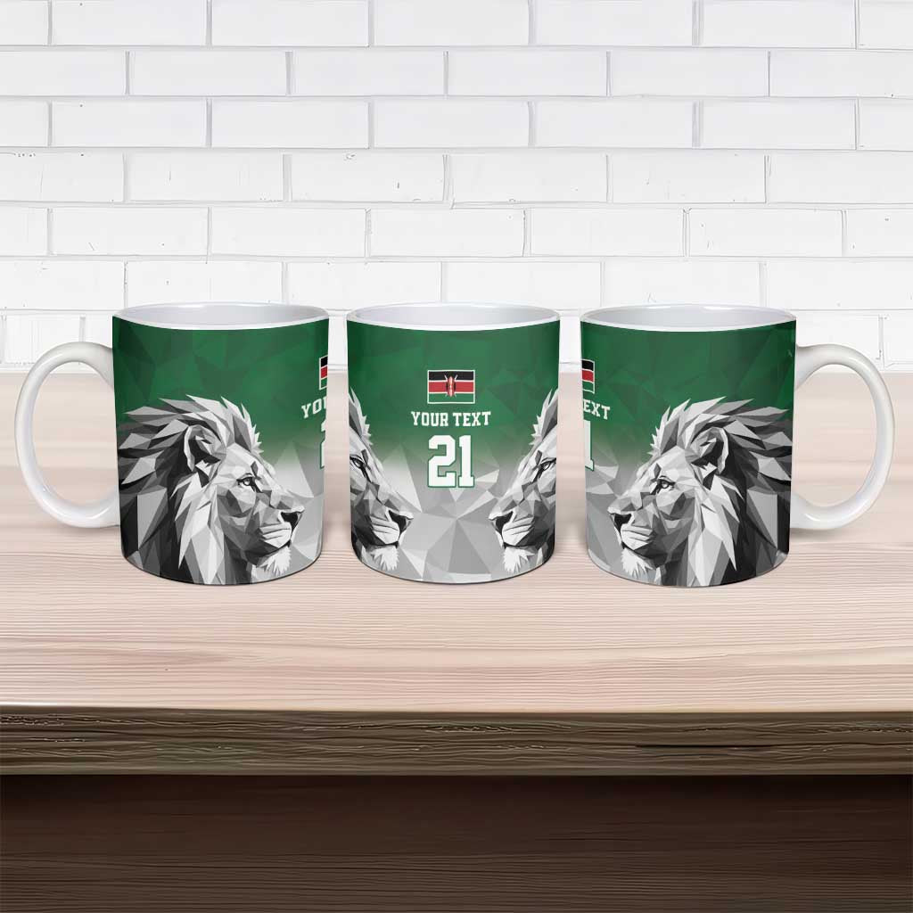 Custom Rugby Africa Kenya Ceramic Mug Green Kenyan 22-23 Motif