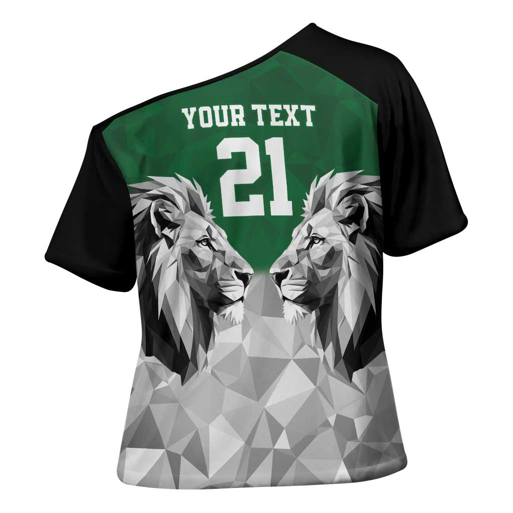 Custom Rugby Africa Kenya Cross Shoulder Shirt Green Kenyan 22-23 Motif