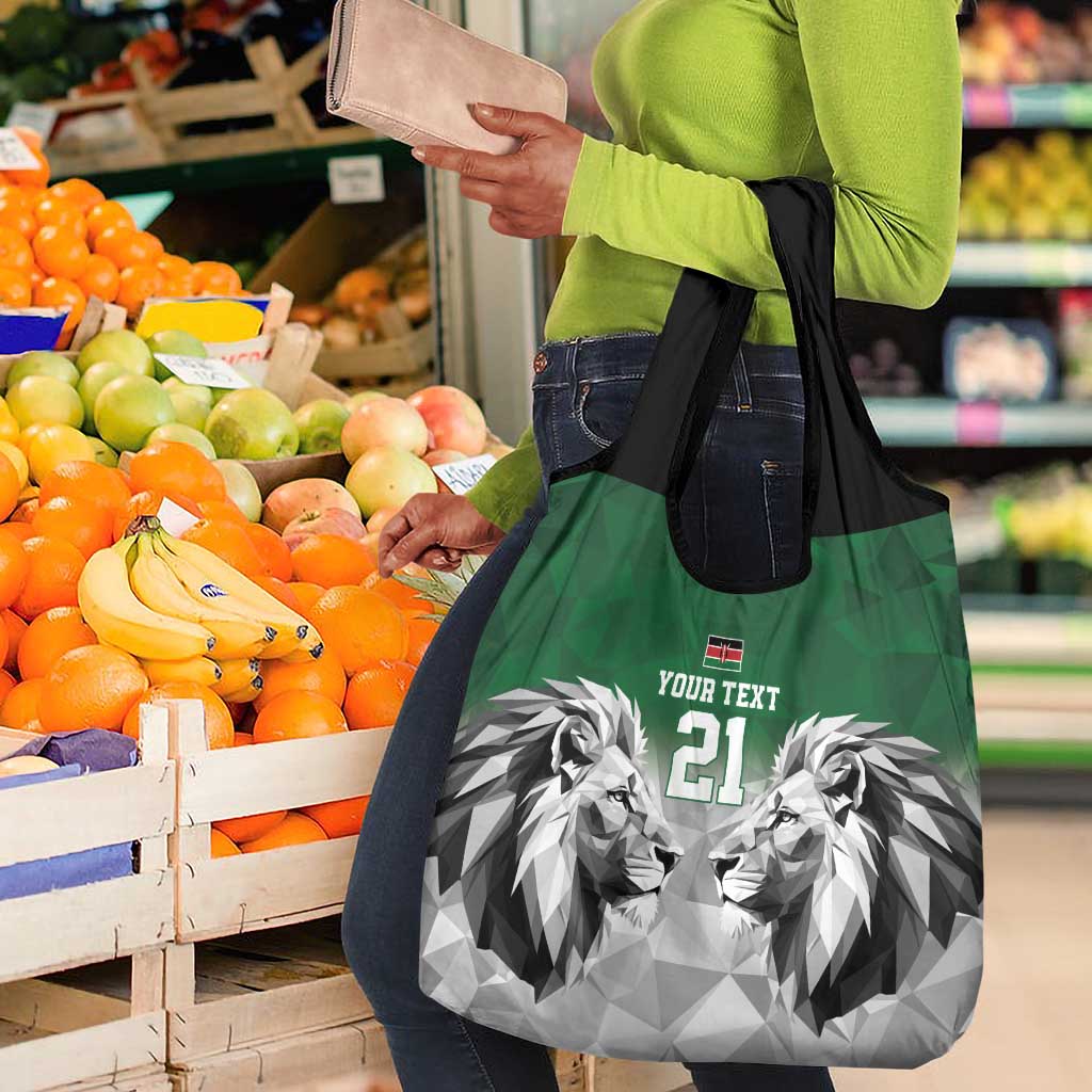 Custom Rugby Africa Kenya Grocery Bag Green Kenyan 22-23 Motif - African Pride