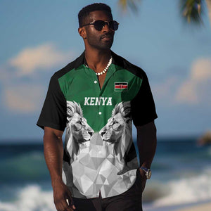 Custom Rugby Africa Kenya Hawaiian Shirt Green Kenyan 22-23 Motif - African Pride