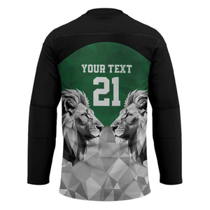 Custom Rugby Africa Kenya Hockey Jersey Green Kenyan 22-23 Motif
