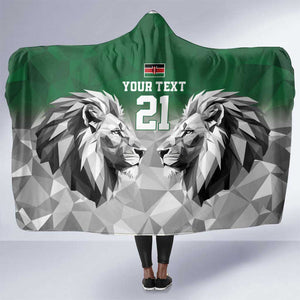 Custom Rugby Africa Kenya Hooded Blanket Green Kenyan 22-23 Motif - African Pride