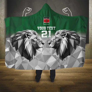 Custom Rugby Africa Kenya Hooded Blanket Green Kenyan 22-23 Motif - African Pride