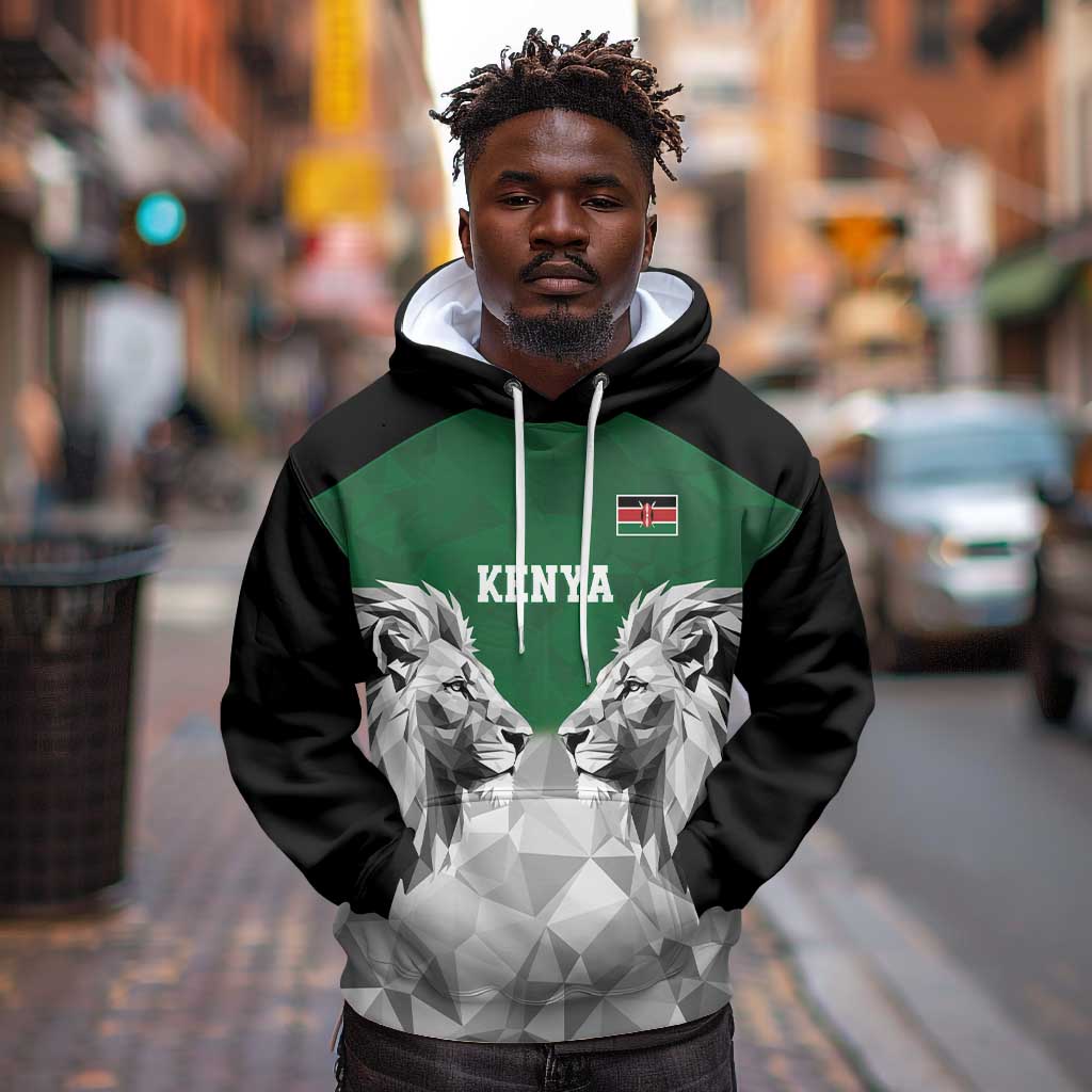Custom Rugby Africa Kenya Hoodie Green Kenyan 22-23 Motif - African Pride