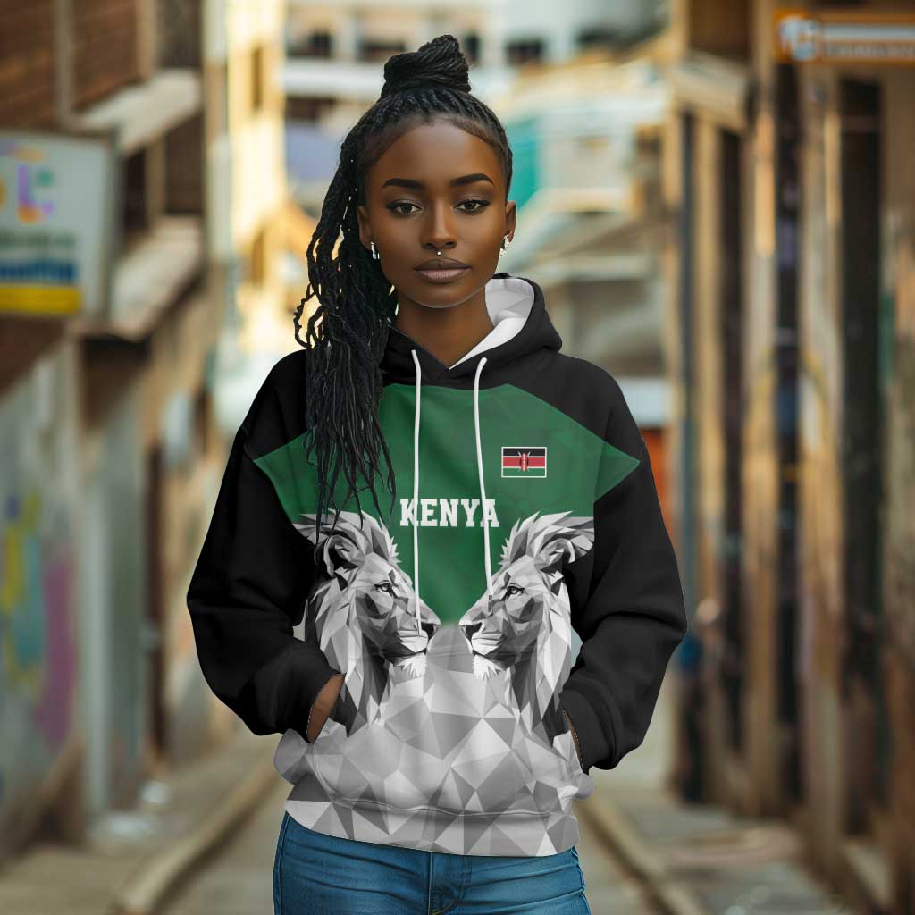 Custom Rugby Africa Kenya Hoodie Green Kenyan 22-23 Motif - African Pride