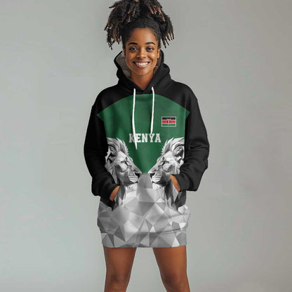 Custom Rugby Africa Kenya Hoodie Dress Green Kenyan 22-23 Motif - African Pride