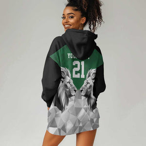 Custom Rugby Africa Kenya Hoodie Dress Green Kenyan 22-23 Motif - African Pride