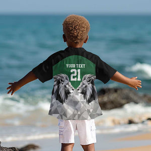 Custom Rugby Africa Kenya Kid Hawaiian Shirt Green Kenyan 22-23 Motif - African Pride