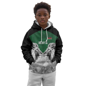Custom Rugby Africa Kenya Kid Hoodie Green Kenyan 22-23 Motif - African Pride