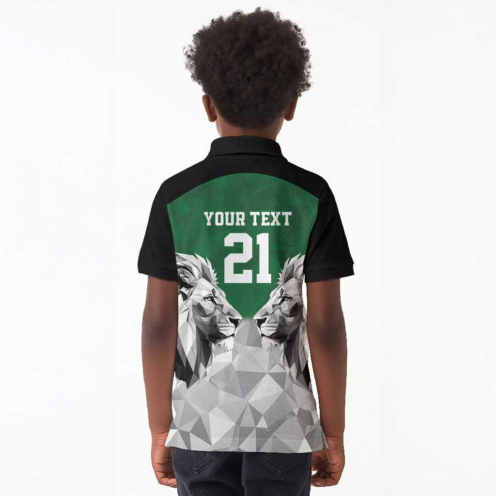 Custom Rugby Africa Kenya Kid Polo Shirt Green Kenyan 22-23 Motif - African Pride
