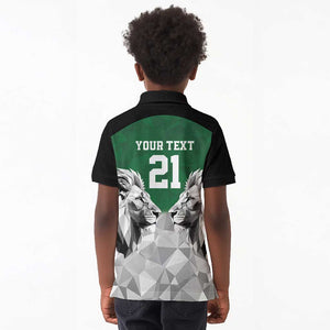 Custom Rugby Africa Kenya Kid Polo Shirt Green Kenyan 22-23 Motif - African Pride