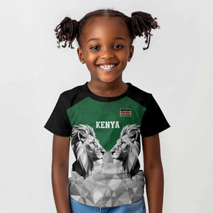 Custom Rugby Africa Kenya Kid T shirt Green Kenyan 22-23 Motif - African Pride
