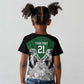 Custom Rugby Africa Kenya Kid T shirt Green Kenyan 22-23 Motif - African Pride