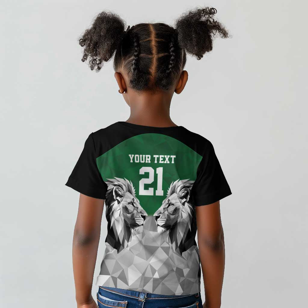 Custom Rugby Africa Kenya Kid T shirt Green Kenyan 22-23 Motif - African Pride
