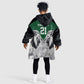 Custom Rugby Africa Kenya Kid Wearable Blanket Hoodie Green Kenyan 22-23 Motif - African Pride