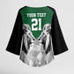 Custom Rugby Africa Kenya Kimono Sleeve Blouse Green Kenyan 22-23 Motif