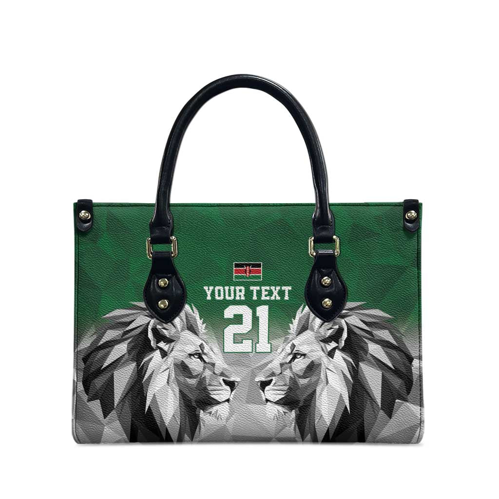 Custom Rugby Africa Kenya Leather Bag Green Kenyan 22-23 Motif