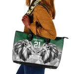 Custom Rugby Africa Kenya Leather Tote Bag Green Kenyan 22-23 Motif - African Pride