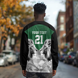 Custom Rugby Africa Kenya Long Sleeve Shirt Green Kenyan 22-23 Motif - African Pride