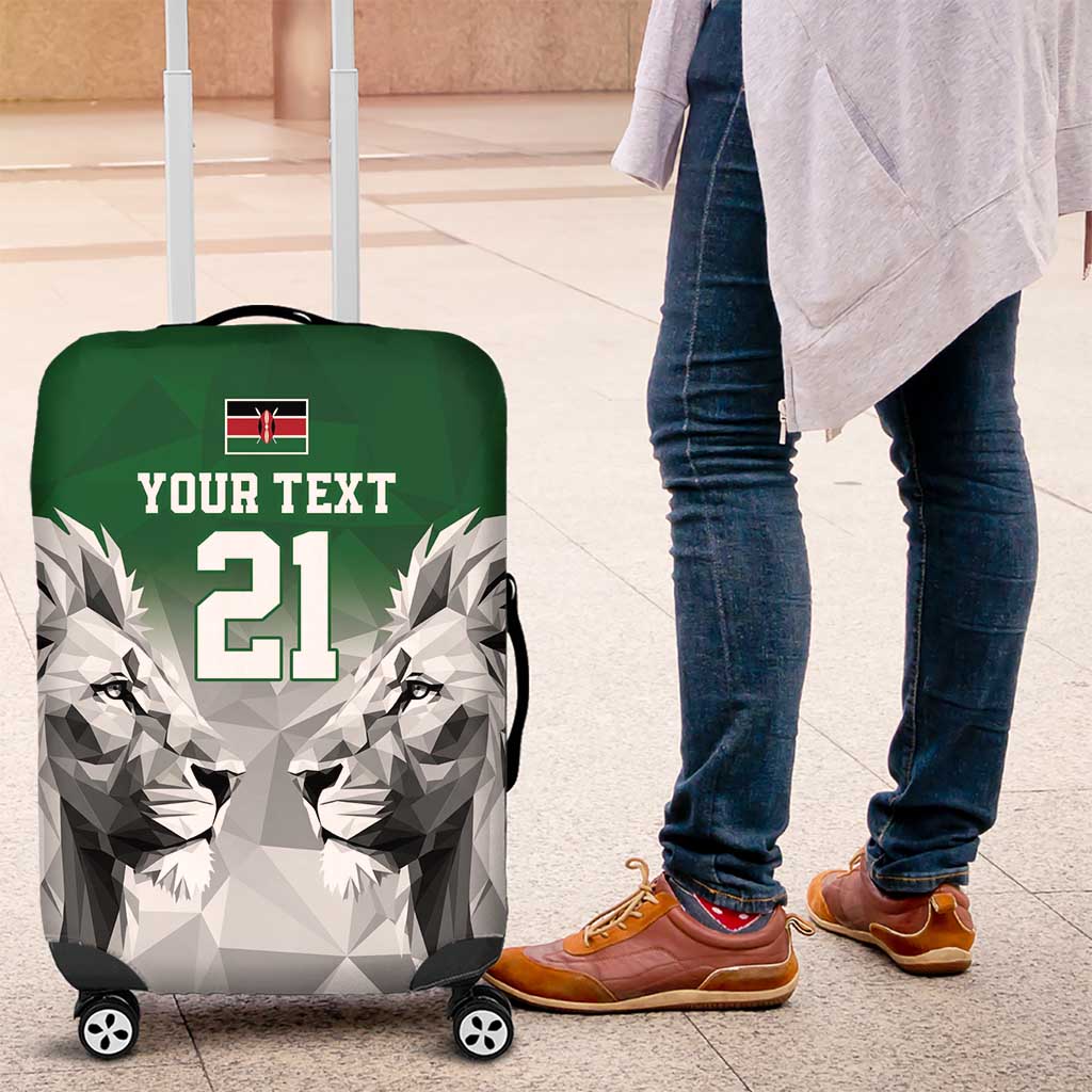 Custom Rugby Africa Kenya Luggage Cover Green Kenyan 22-23 Motif - African Pride