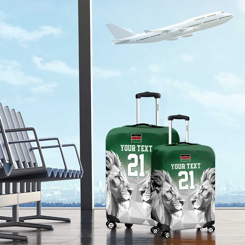 Custom Rugby Africa Kenya Luggage Cover Green Kenyan 22-23 Motif - African Pride