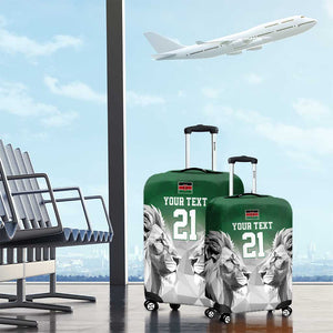 Custom Rugby Africa Kenya Luggage Cover Green Kenyan 22-23 Motif - African Pride