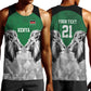 Custom Rugby Africa Kenya Men Tank Top Green Kenyan 22-23 Motif - African Pride