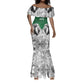 Custom Rugby Africa Kenya Mermaid Dress Green Kenyan 22-23 Motif - African Pride