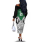 Custom Rugby Africa Kenya Off The Shoulder Long Sleeve Dress Green Kenyan 22-23 Motif - African Pride