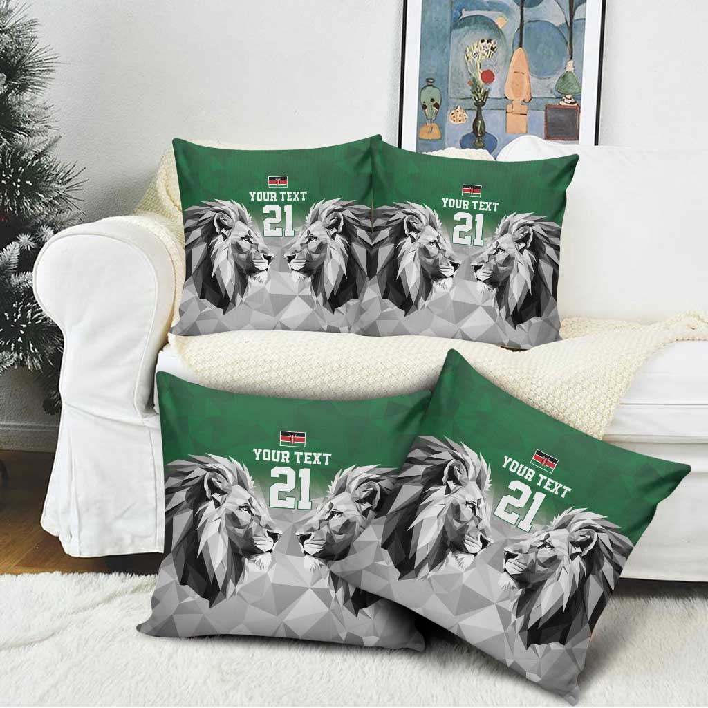 Custom Rugby Africa Kenya Pillow Cover Green Kenyan 22-23 Motif