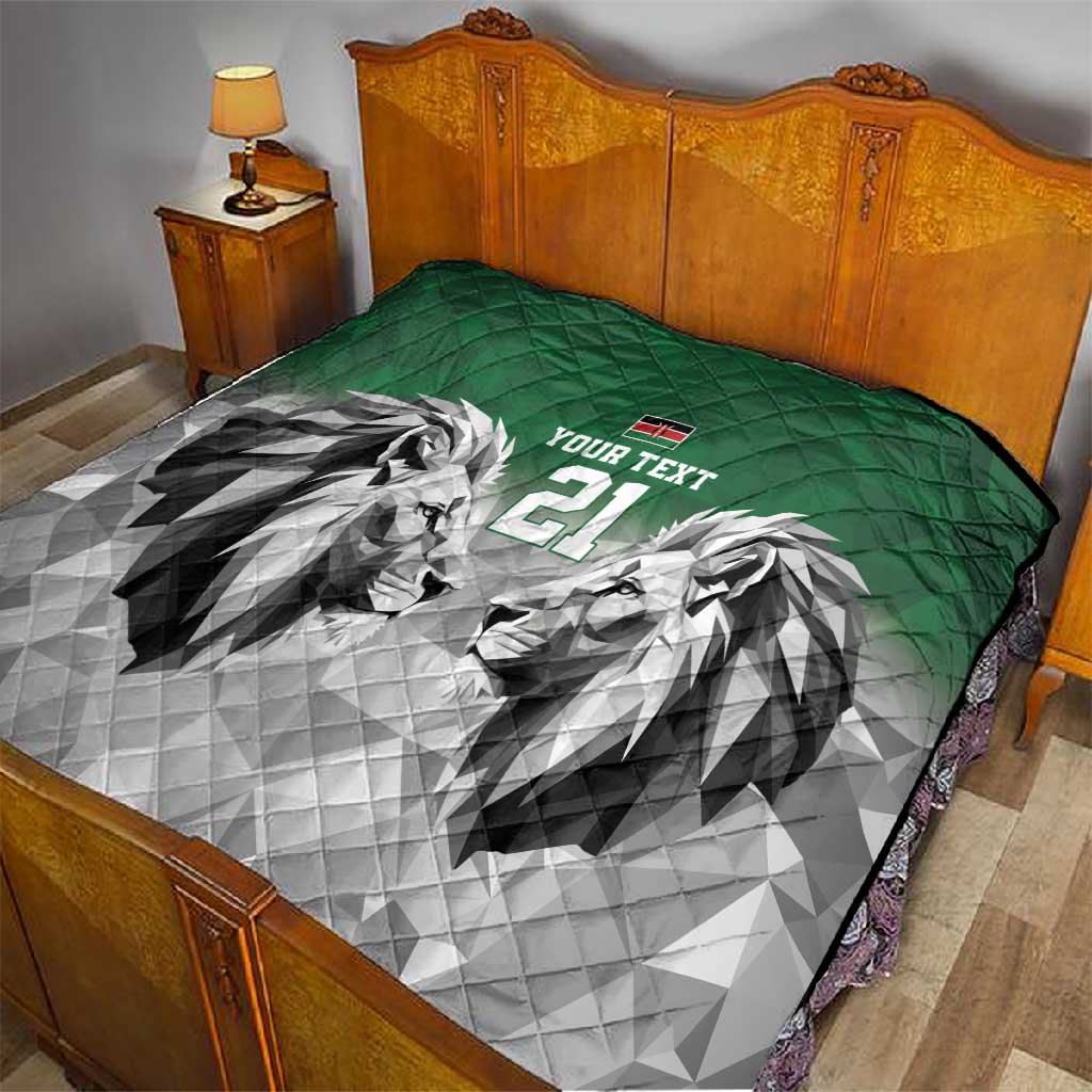 Custom Rugby Africa Kenya Quilt Green Kenyan 22-23 Motif - African Pride