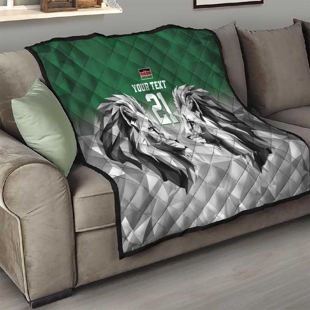 Custom Rugby Africa Kenya Quilt Green Kenyan 22-23 Motif - African Pride