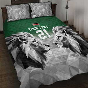 Custom Rugby Africa Kenya Quilt Bed Set Green Kenyan 22-23 Motif - African Pride