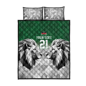 Custom Rugby Africa Kenya Quilt Bed Set Green Kenyan 22-23 Motif - African Pride