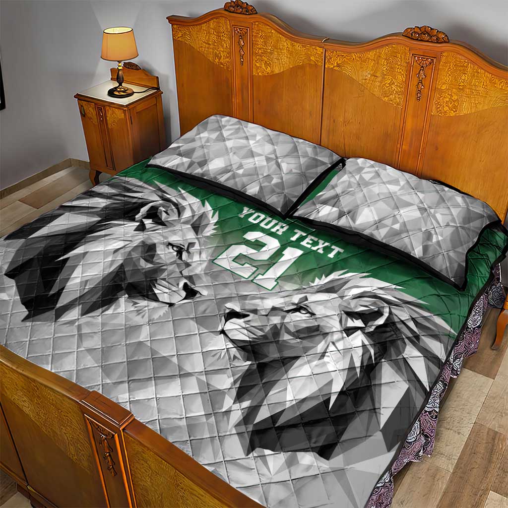Custom Rugby Africa Kenya Quilt Bed Set Green Kenyan 22-23 Motif - African Pride