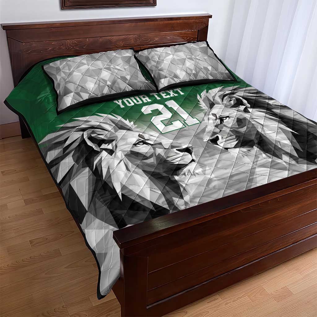 Custom Rugby Africa Kenya Quilt Bed Set Green Kenyan 22-23 Motif - African Pride