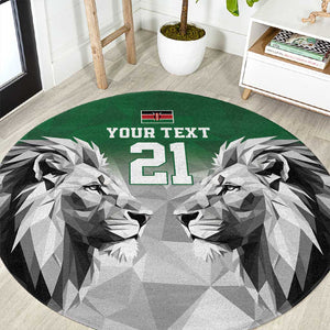 Custom Rugby Africa Kenya Round Carpet Green Kenyan 22-23 Motif - African Pride