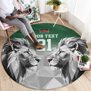 Custom Rugby Africa Kenya Round Carpet Green Kenyan 22-23 Motif - African Pride