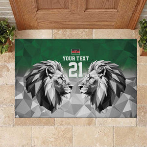 Custom Rugby Africa Kenya Rubber Doormat Green Kenyan 22-23 Motif - African Pride