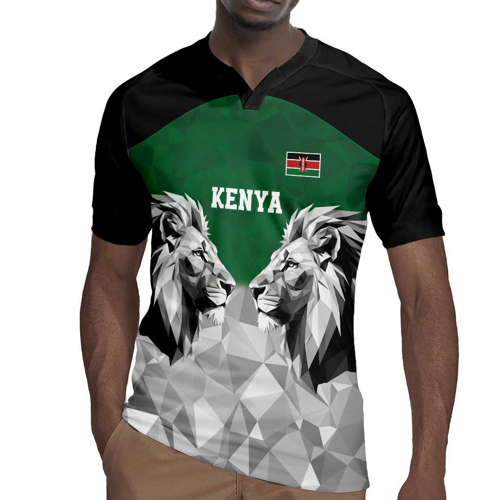 Custom Rugby Africa Kenya Rugby Jersey Green Kenyan 22-23 Motif - African Pride