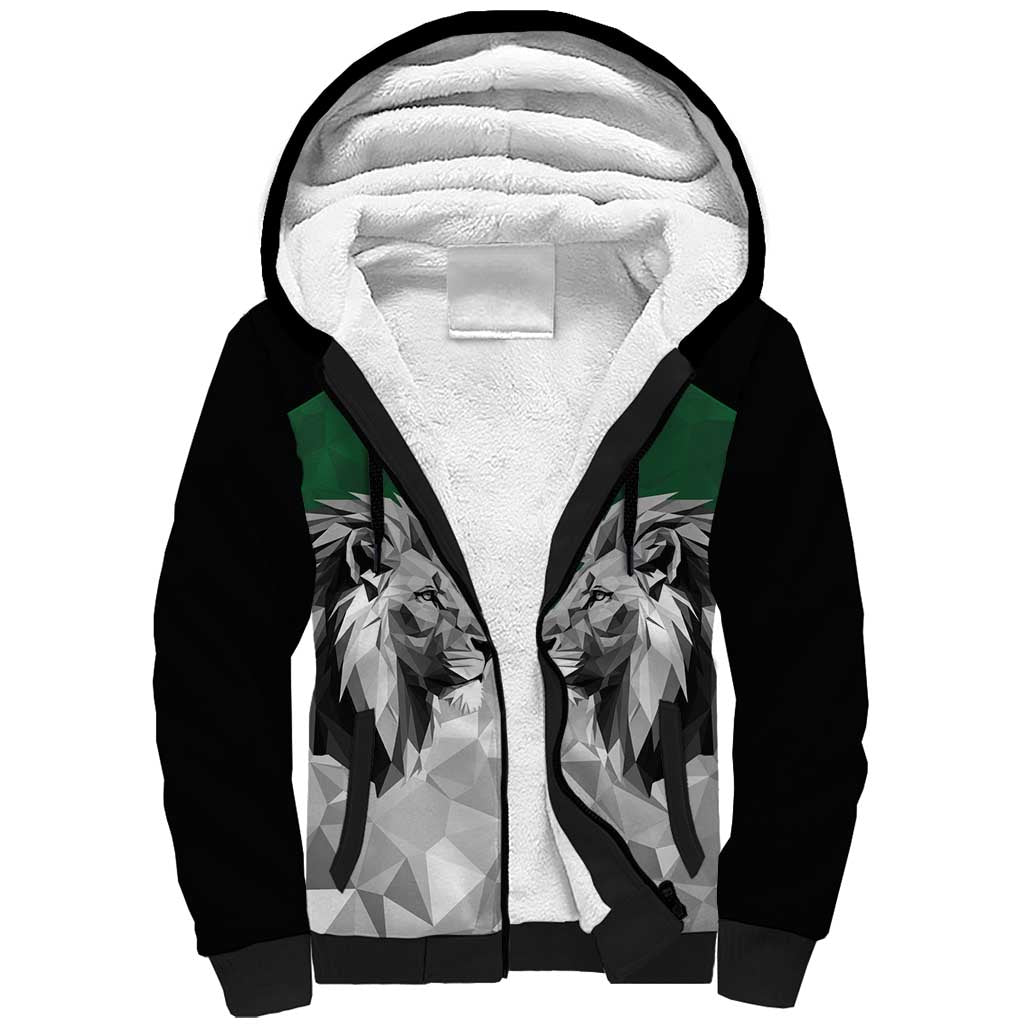 Custom Rugby Africa Kenya Sherpa Hoodie Green Kenyan 22-23 Motif - African Pride